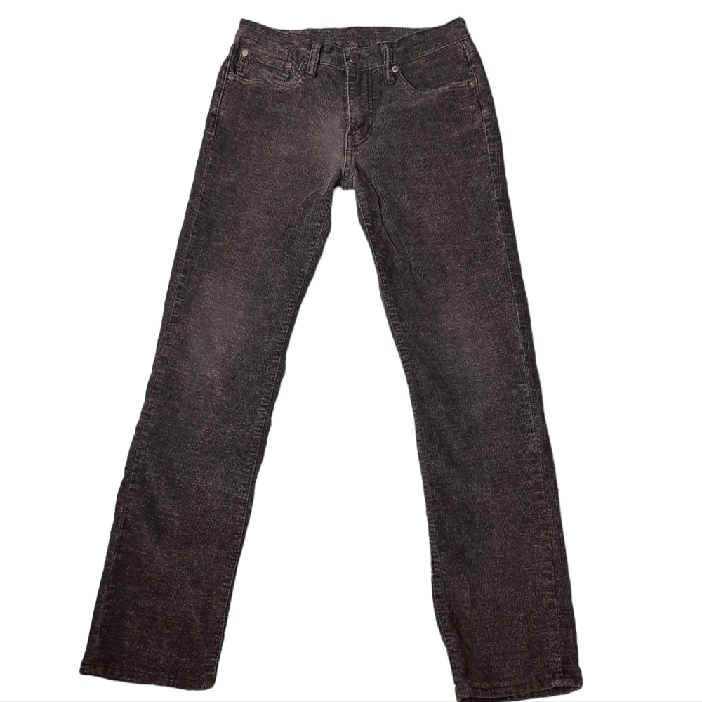 Levi's 511 Marled Gray Corduroy Straight Leg Jeans SZ 29x30